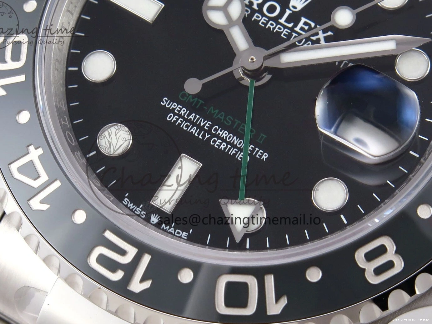 Good Copy Rolex Watches GMT-Master Bracelet Best Practical SH3285 CHS II Oyster GRNR 1019 EF on 904L 1:1 Edition 126710 1223